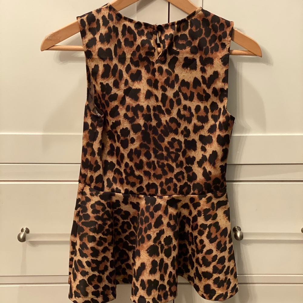 Otis & MacLain leopard A line sleeveless top